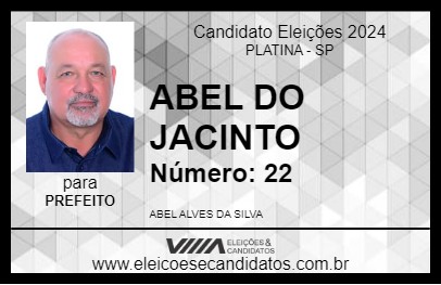 Candidato ABEL DO JACINTO 2024 - PLATINA - Eleições