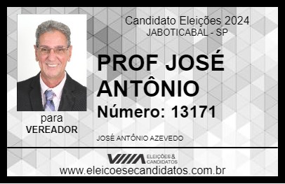 Candidato PROF JOSÉ ANTÔNIO 2024 - JABOTICABAL - Eleições