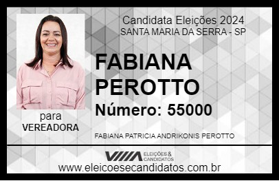 Candidato FABIANA PEROTTO 2024 - SANTA MARIA DA SERRA - Eleições