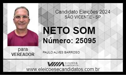 Candidato NETO SOM  2024 - SÃO VICENTE - Eleições