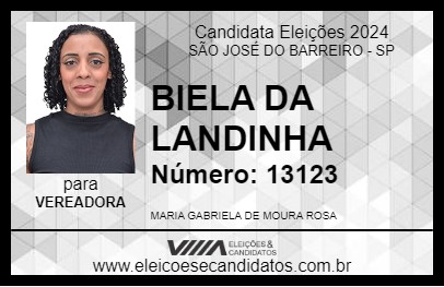 Candidato BIELA DA LANDINHA 2024 - SÃO JOSÉ DO BARREIRO - Eleições