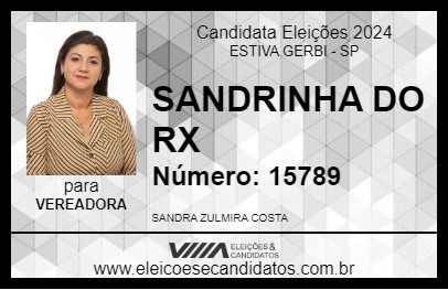 Candidato SANDRINHA DO RX 2024 - ESTIVA GERBI - Eleições