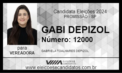 Candidato GABI DEPIZOL 2024 - PROMISSÃO - Eleições