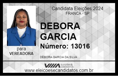 Candidato DEBORA GARCIA 2024 - FRANCA - Eleições