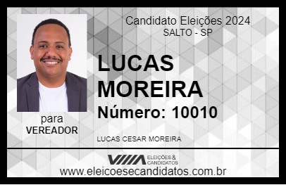 Candidato LUCAS MOREIRA 2024 - SALTO - Eleições