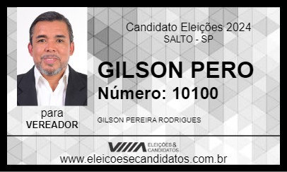 Candidato GILSON PERO 2024 - SALTO - Eleições