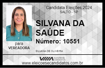 Candidato SILVANA DA SAÚDE 2024 - SALTO - Eleições