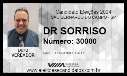 Candidato DR SORRISO 2024 - SÃO BERNARDO DO CAMPO - Eleições