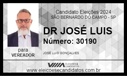 Candidato DR JOSÉ LUIS 2024 - SÃO BERNARDO DO CAMPO - Eleições