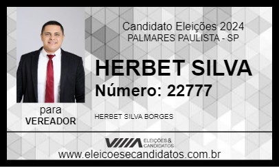 Candidato HERBET SILVA 2024 - PALMARES PAULISTA - Eleições