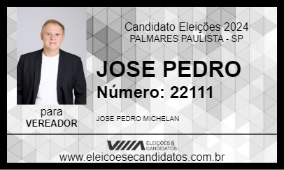 Candidato JOSE PEDRO 2024 - PALMARES PAULISTA - Eleições