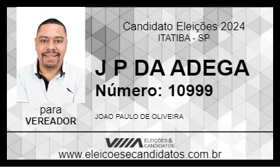 Candidato J P DA ADEGA 2024 - ITATIBA - Eleições