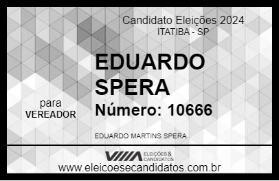 Candidato EDUARDO SPERA 2024 - ITATIBA - Eleições