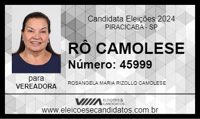 Candidato RÔ CAMOLESE 2024 - PIRACICABA - Eleições