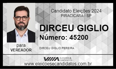 Candidato DIRCEU GIGLIO 2024 - PIRACICABA - Eleições