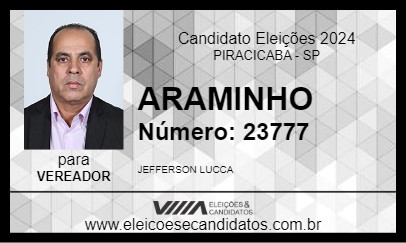 Candidato ARAMINHO 2024 - PIRACICABA - Eleições