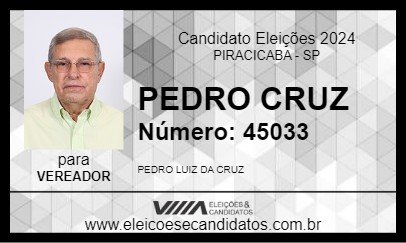 Candidato PEDRO CRUZ 2024 - PIRACICABA - Eleições