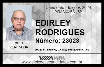 Candidato EDIRLEY RODRIGUES 2024 - PIRACICABA - Eleições