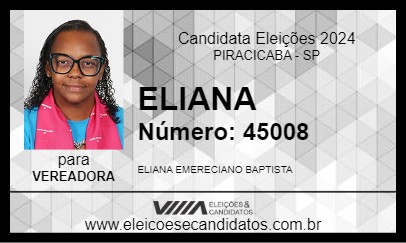 Candidato ELIANA 2024 - PIRACICABA - Eleições