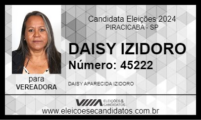 Candidato DAISY IZIDORO 2024 - PIRACICABA - Eleições