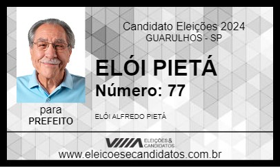 Candidato ELÓI PIETÁ 2024 - GUARULHOS - Eleições