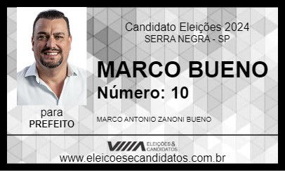 Candidato MARCO BUENO 2024 - SERRA NEGRA - Eleições