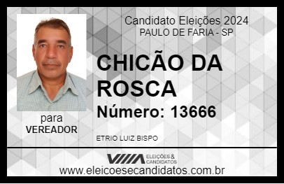 Candidato CHICÃO DA ROXA 2024 - PAULO DE FARIA - Eleições