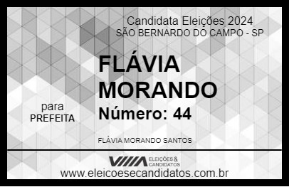 Candidato FLÁVIA MORANDO 2024 - SÃO BERNARDO DO CAMPO - Eleições