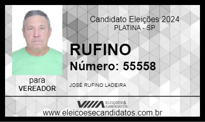 Candidato RUFINO 2024 - PLATINA - Eleições