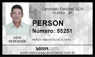 Candidato PERSON 2024 - PLATINA - Eleições