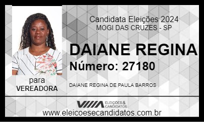 Candidato DAIANE REGINA 2024 - MOGI DAS CRUZES - Eleições