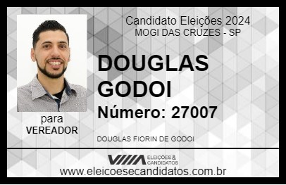 Candidato DOUGLAS GODOI 2024 - MOGI DAS CRUZES - Eleições