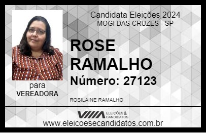 Candidato ROSE RAMALHO 2024 - MOGI DAS CRUZES - Eleições