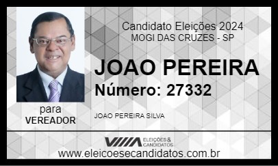 Candidato JOAO PEREIRA 2024 - MOGI DAS CRUZES - Eleições