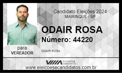 Candidato ODAIR ROSA 2024 - MAIRINQUE - Eleições