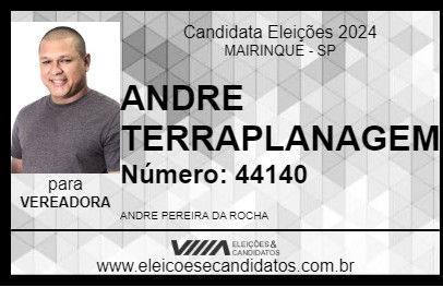 Candidato ANDRE TERRAPLANAGEM 2024 - MAIRINQUE - Eleições