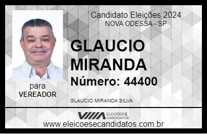 Candidato GLAUCIO MIRANDA 2024 - NOVA ODESSA - Eleições