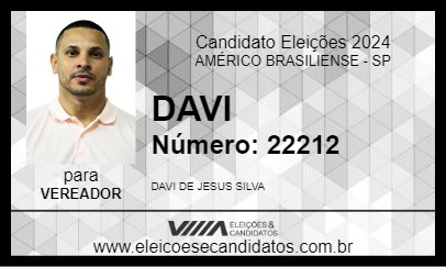 Candidato DAVI 2024 - AMÉRICO BRASILIENSE - Eleições