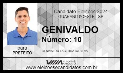 Candidato GENIVALDO 2024 - GUARANI D\OESTE - Eleições