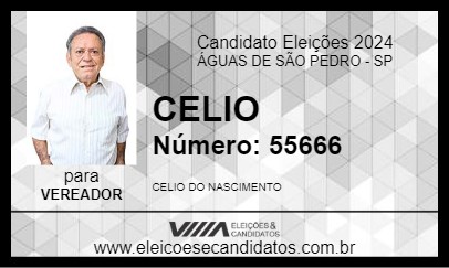 Candidato CELIO 2024 - ÁGUAS DE SÃO PEDRO - Eleições