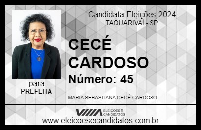 Candidato CECÉ CARDOSO 2024 - TAQUARIVAÍ - Eleições