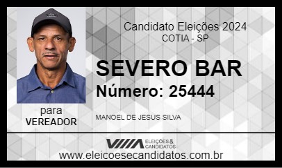 Candidato SEVERO BAR 2024 - COTIA - Eleições