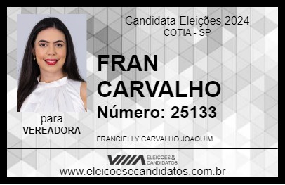 Candidato FRAN CARVALHO 2024 - COTIA - Eleições