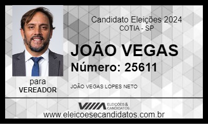 Candidato JOÃO VEGAS 2024 - COTIA - Eleições