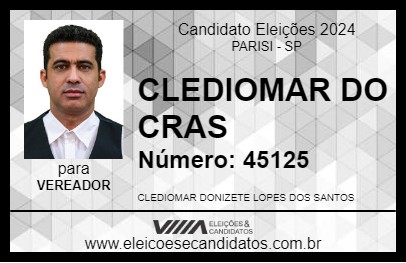 Candidato CLEDIOMAR 2024 - PARISI - Eleições