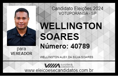 Candidato WELLINGTON SOARES 2024 - VOTUPORANGA - Eleições