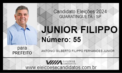 Candidato JUNIOR FILIPPO 2024 - GUARATINGUETÁ - Eleições