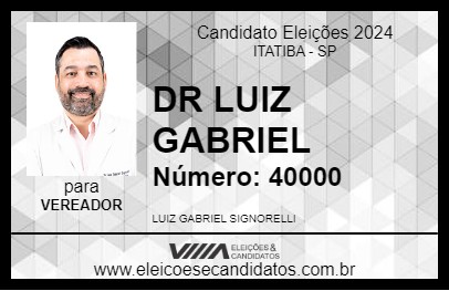 Candidato DR LUIZ GABRIEL 2024 - ITATIBA - Eleições