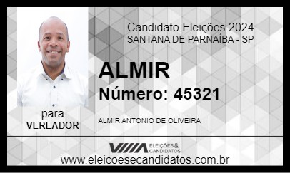 Candidato ALMIR 2024 - SANTANA DE PARNAÍBA - Eleições