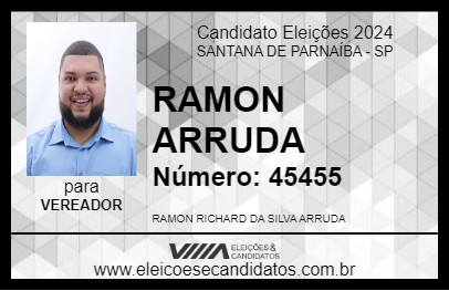 Candidato RAMON ARRUDA 2024 - SANTANA DE PARNAÍBA - Eleições